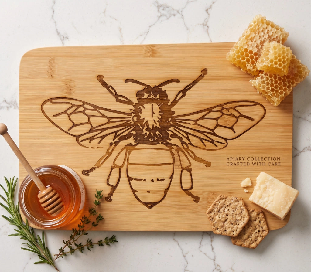 Honeybee handmade cutting board Bamboo organic